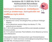 Lapin Muistiyhdistys järjestää aivoterveysseminaarin marraskuussa Rovaniemellä.